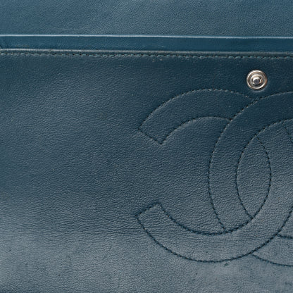 Chanel Patent Calfskin Quilted Jumbo Double Flap Turquoise 15 of 17