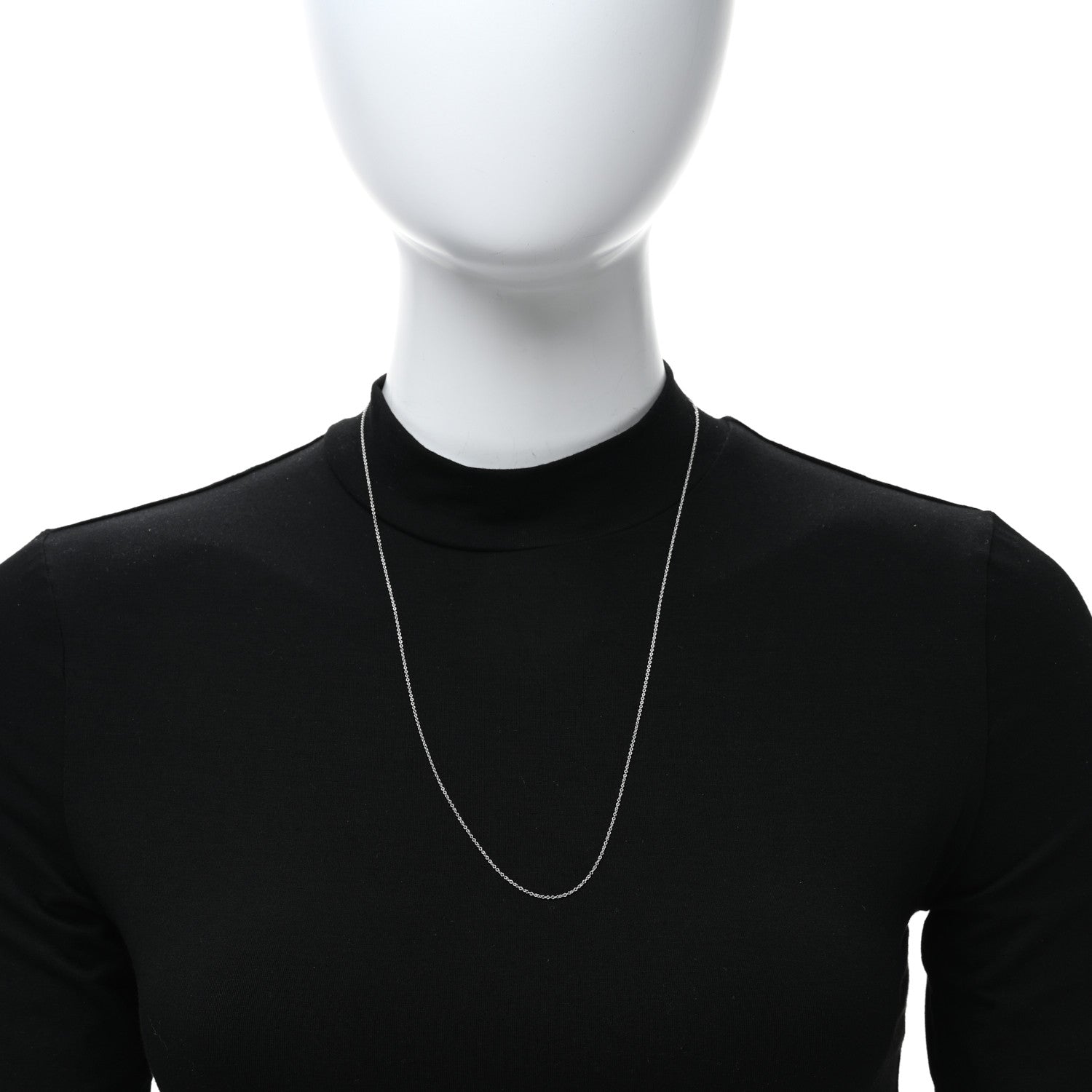 Tiffany 18K White Gold Chain Necklace 24" 2 of 5