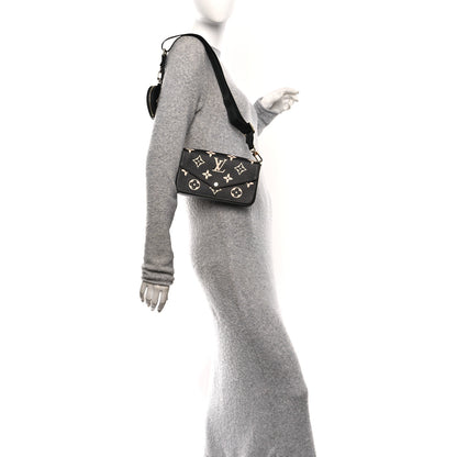 Louis Vuitton Empreinte Monogram Giant Felicie Pochette Black Beige 2 of 10