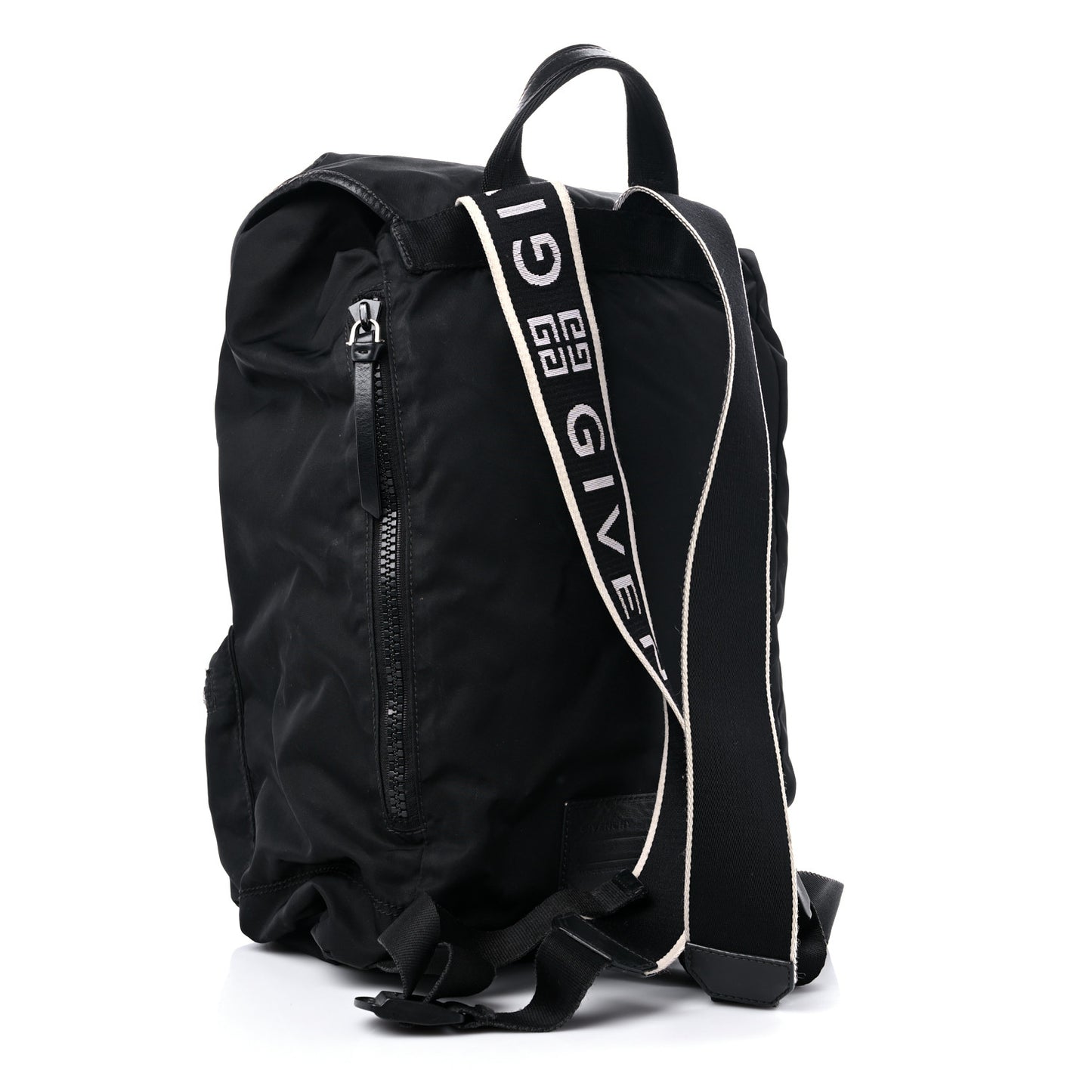 Nylon Logo Backpack Black
