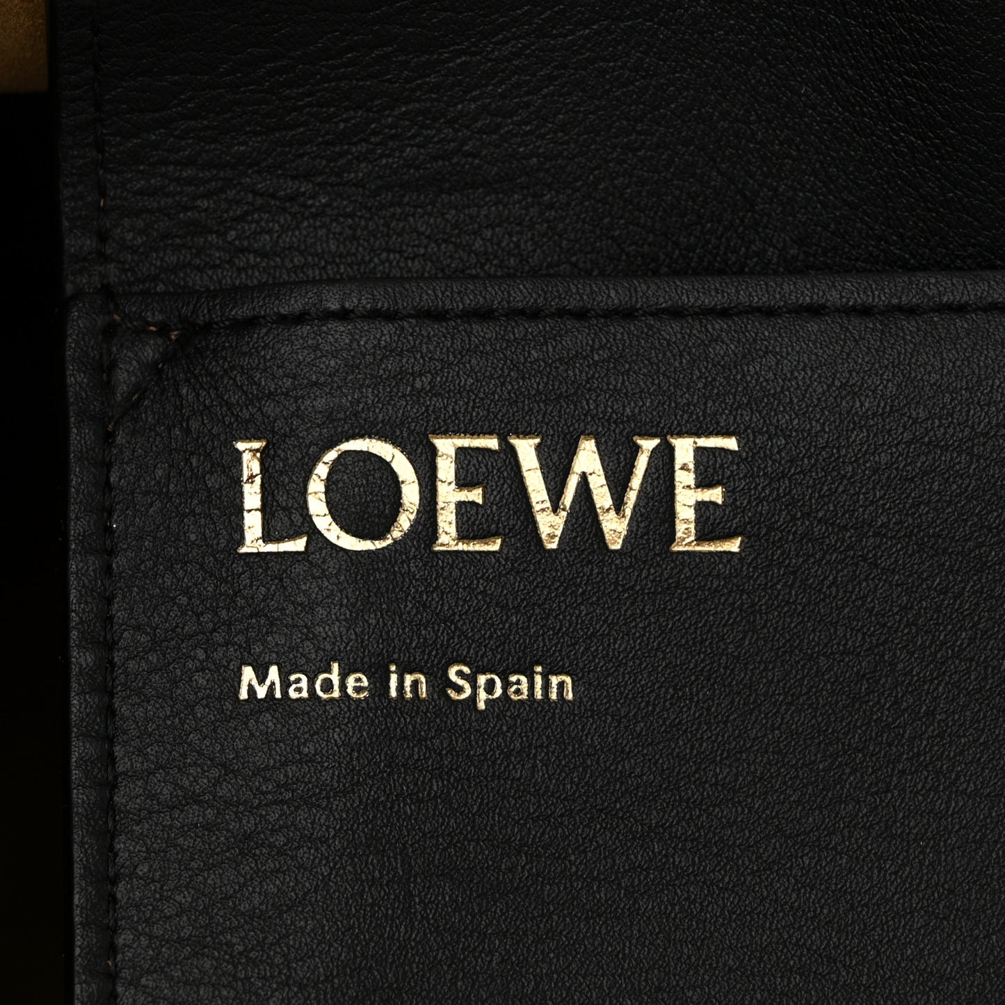Canvas Calfskin Medium Anagram Tote Black