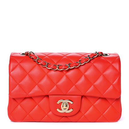Chanel Lambskin Quilted Mini Rectangular Flap Orange 1 of 13