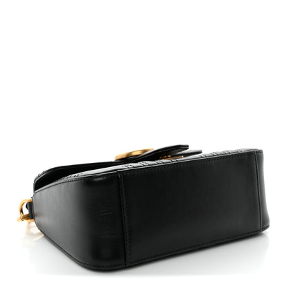 Gucci Calfskin Matelasse Mini GG Marmont Top Handle Shoulder Bag Black 4 of 12