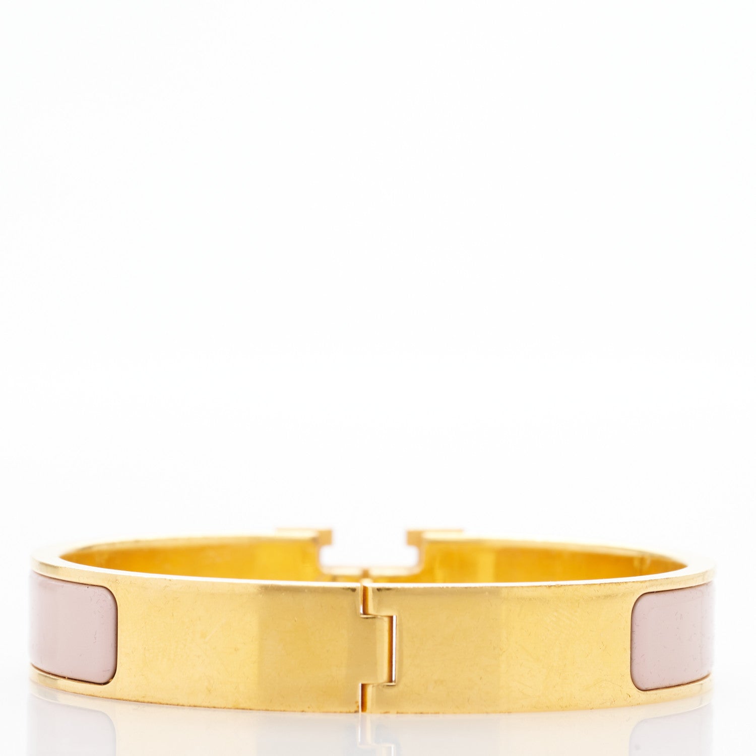 Hermes Enamel Clic Clac H Narrow Bracelet PM Marron Glace 2 of 5