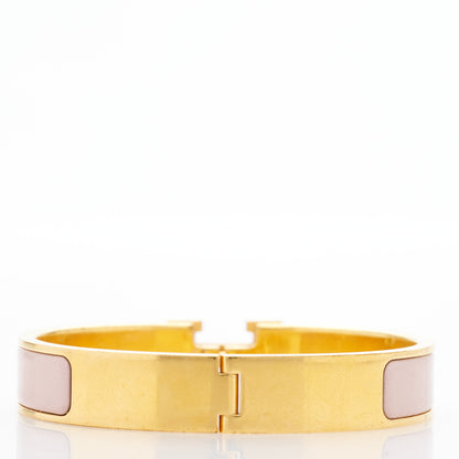 Hermes Enamel Clic Clac H Narrow Bracelet PM Marron Glace 2 of 5