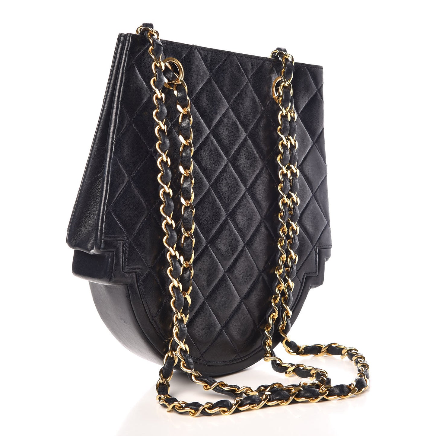 Lambskin Quilted Crossbody Navy