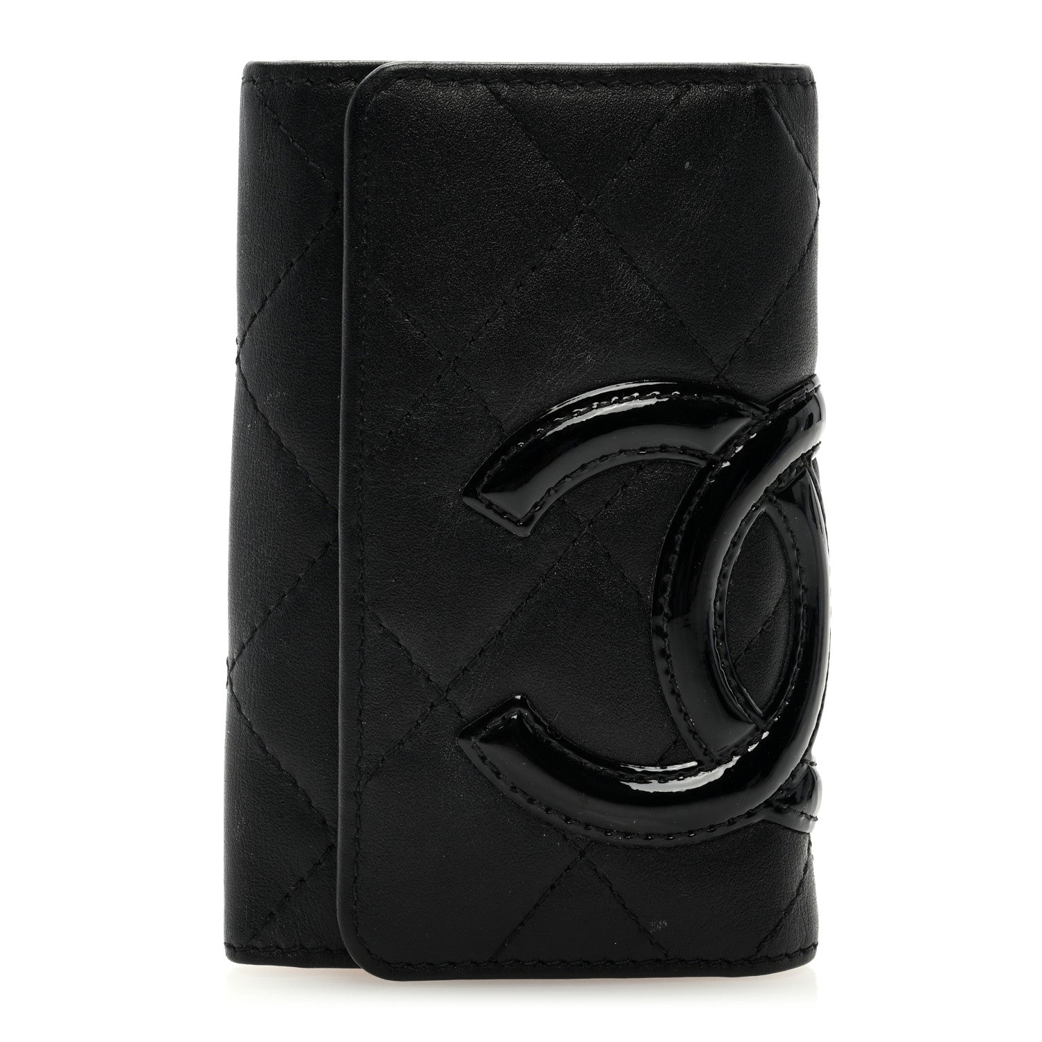 Chanel Calfskin Quilted Cambon 6 Key Holder Black 1 of 8