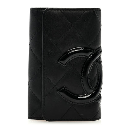Chanel Calfskin Quilted Cambon 6 Key Holder Black 1 of 8