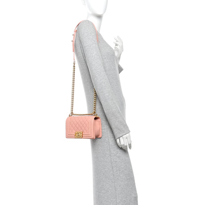 Chanel Caviar Quilted Small Boy Flap Pink 2 of 10