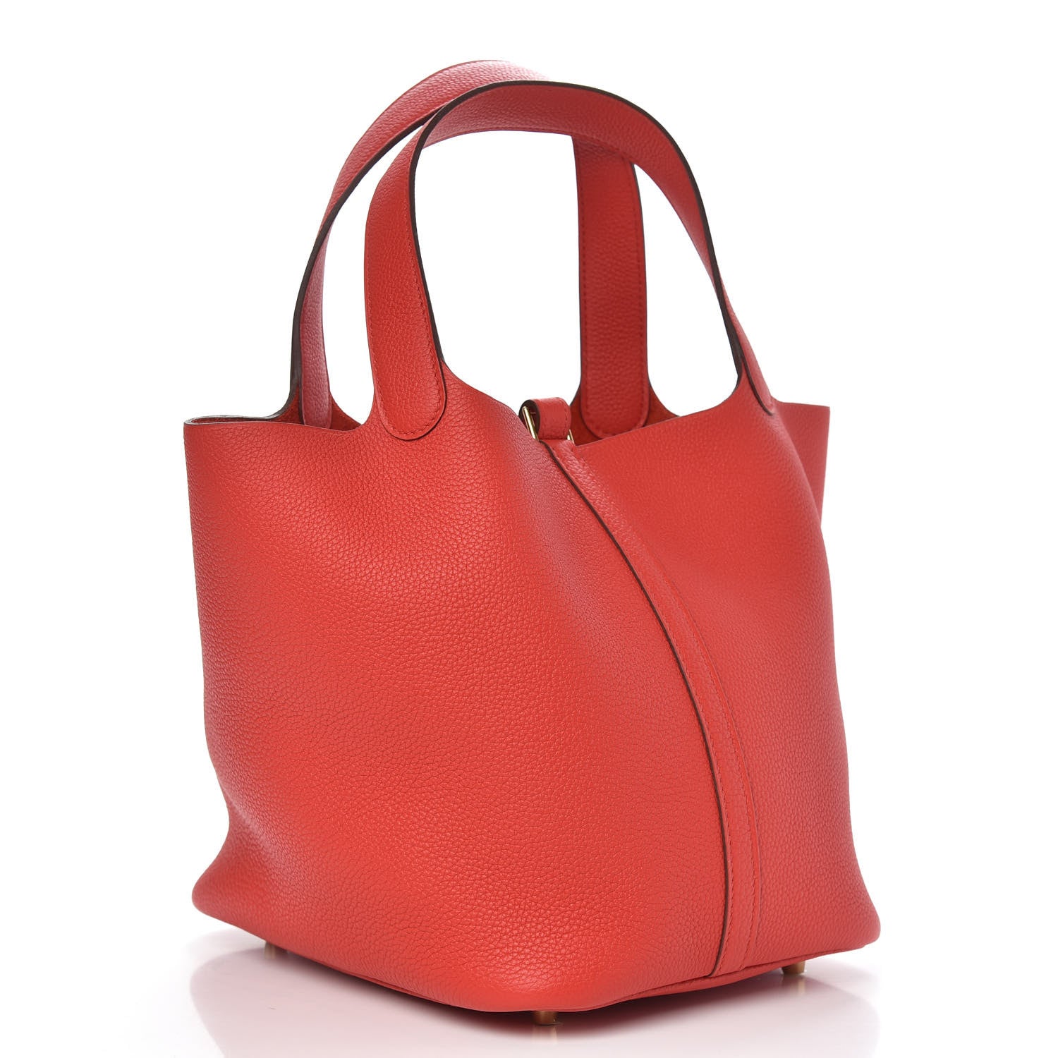 Hermes Taurillon Clemence Picotin Lock 22 MM Rouge De Coeur 3 of 10