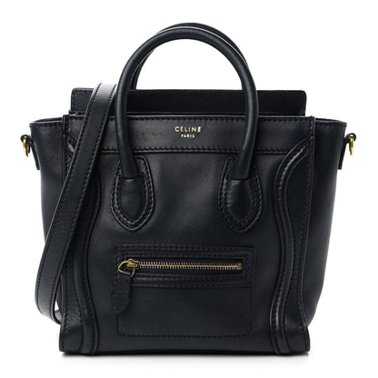 Celine Smooth Calfskin Nano Luggage Black 1 of 10