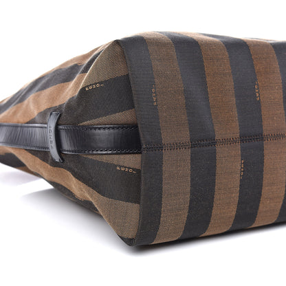 Fendi Pequin Cuoio Vegetale Large Hobo Tobacco Rosso Black 9 of 10