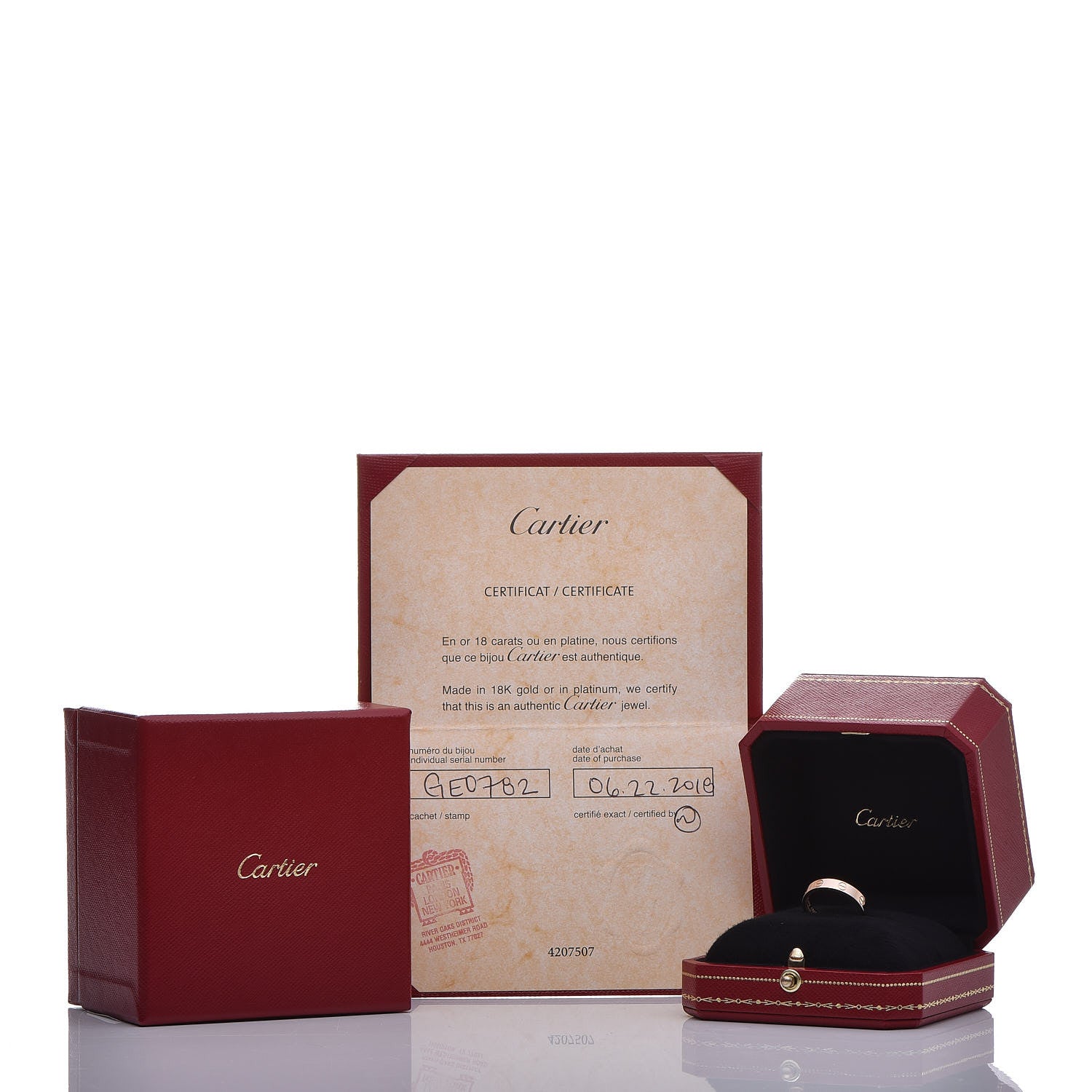 Cartier 18K Pink Gold 3.5mm LOVE Wedding Band Ring 53 6.25 5 of 5