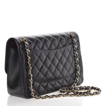 Chanel Caviar Quilted Jumbo Double Flap Black 3 of 10