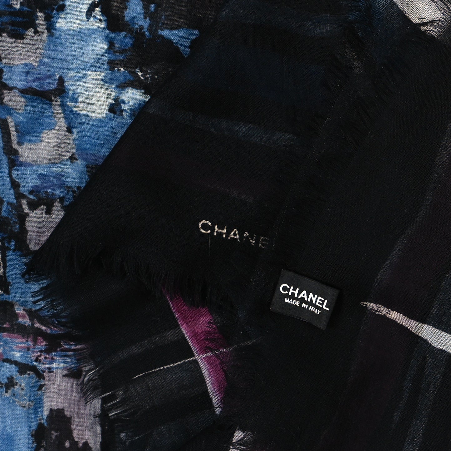 Cashmere Silk Stole Multicolor Black