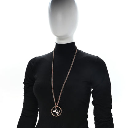 Louis Vuitton Metal Enamel LV Stellar Long Necklace Rose Gold 2 of 6