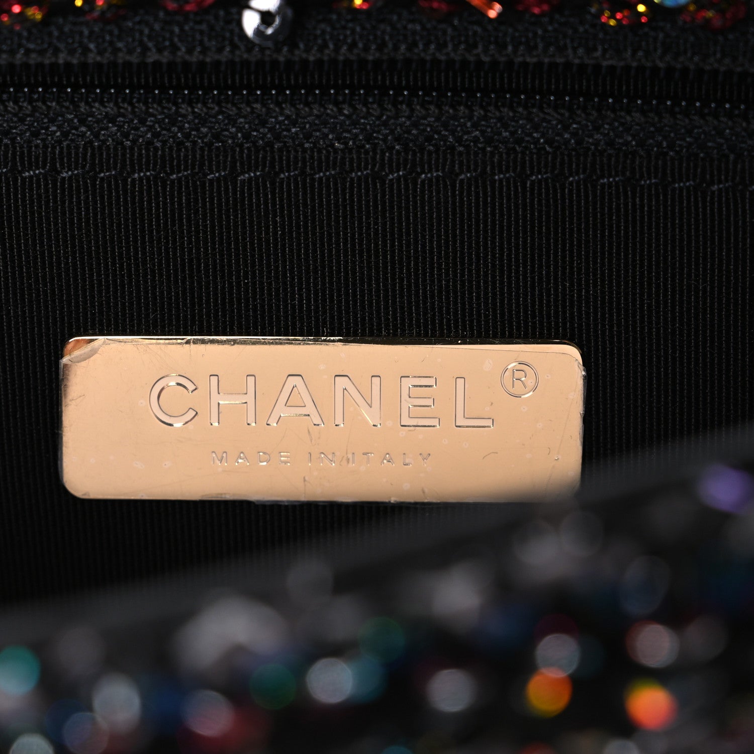 Chanel Tweed Sequin Quilted Medium Chanel 19 Flap Black Multicolor 6 of 10