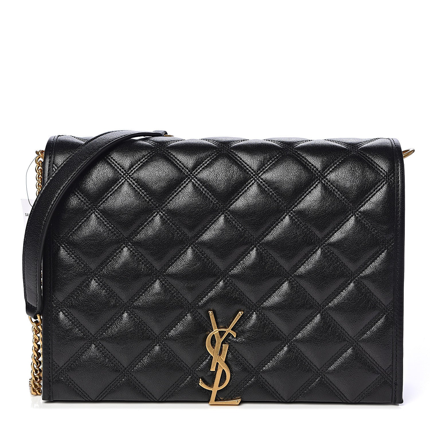 Saint Laurent Lambskin Quilted Small Becky Chain Bag Black 1 of 9