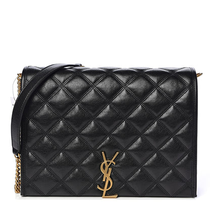Saint Laurent Lambskin Quilted Small Becky Chain Bag Black 1 of 9