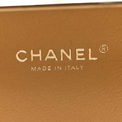 Chanel Raffia Patent Small CC Filigree Vanity Case White 6 of 11