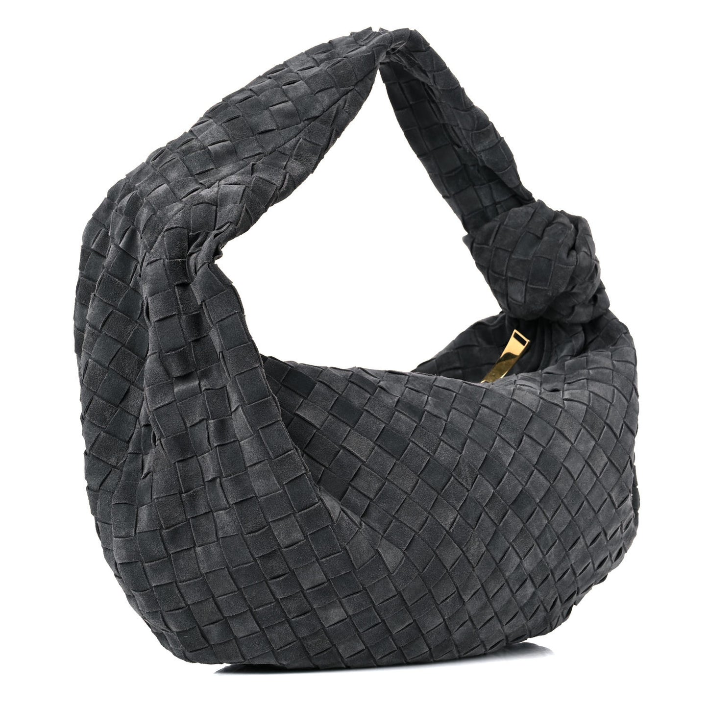 Suede Intrecciato Large Jodie Medium Grey