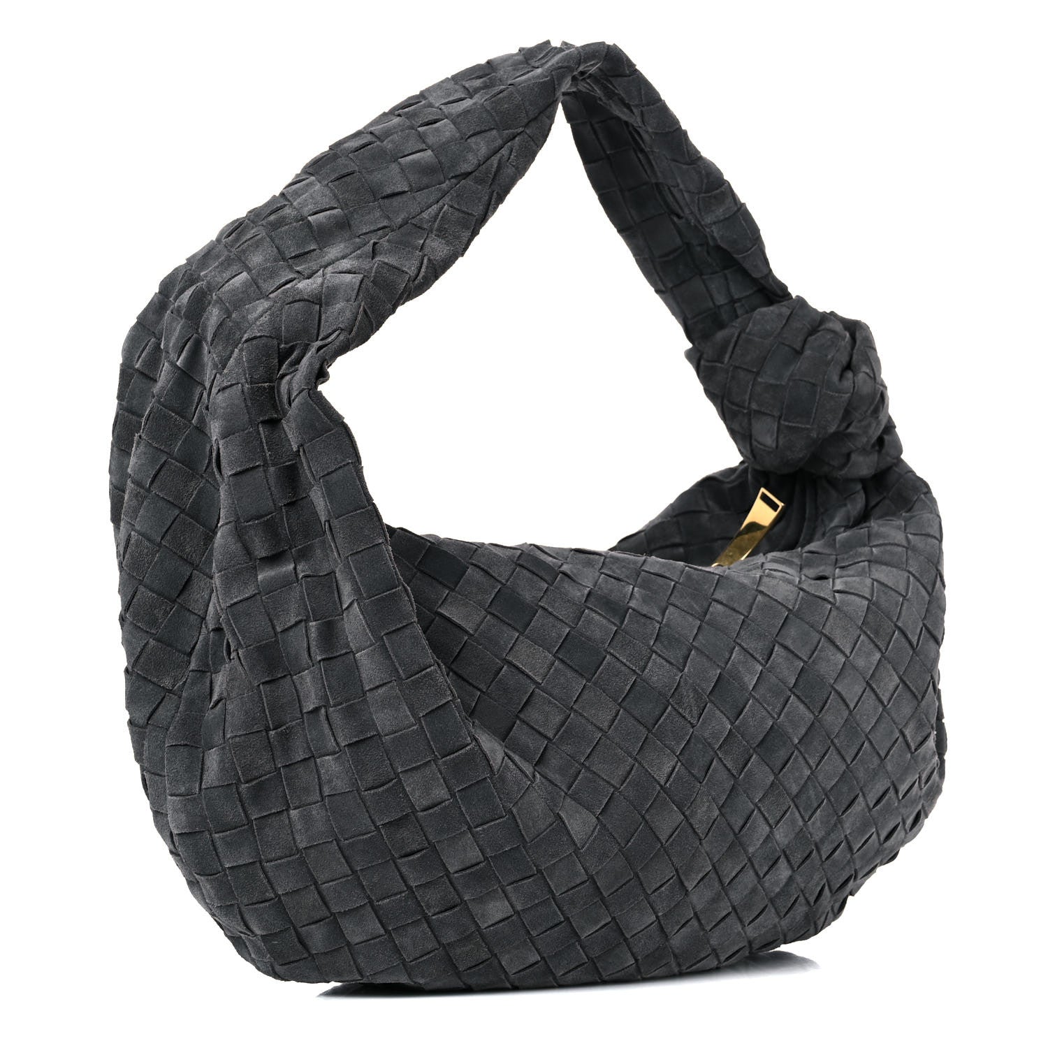 Bottega Veneta Suede Intrecciato Large Jodie Medium Grey 3 of 12