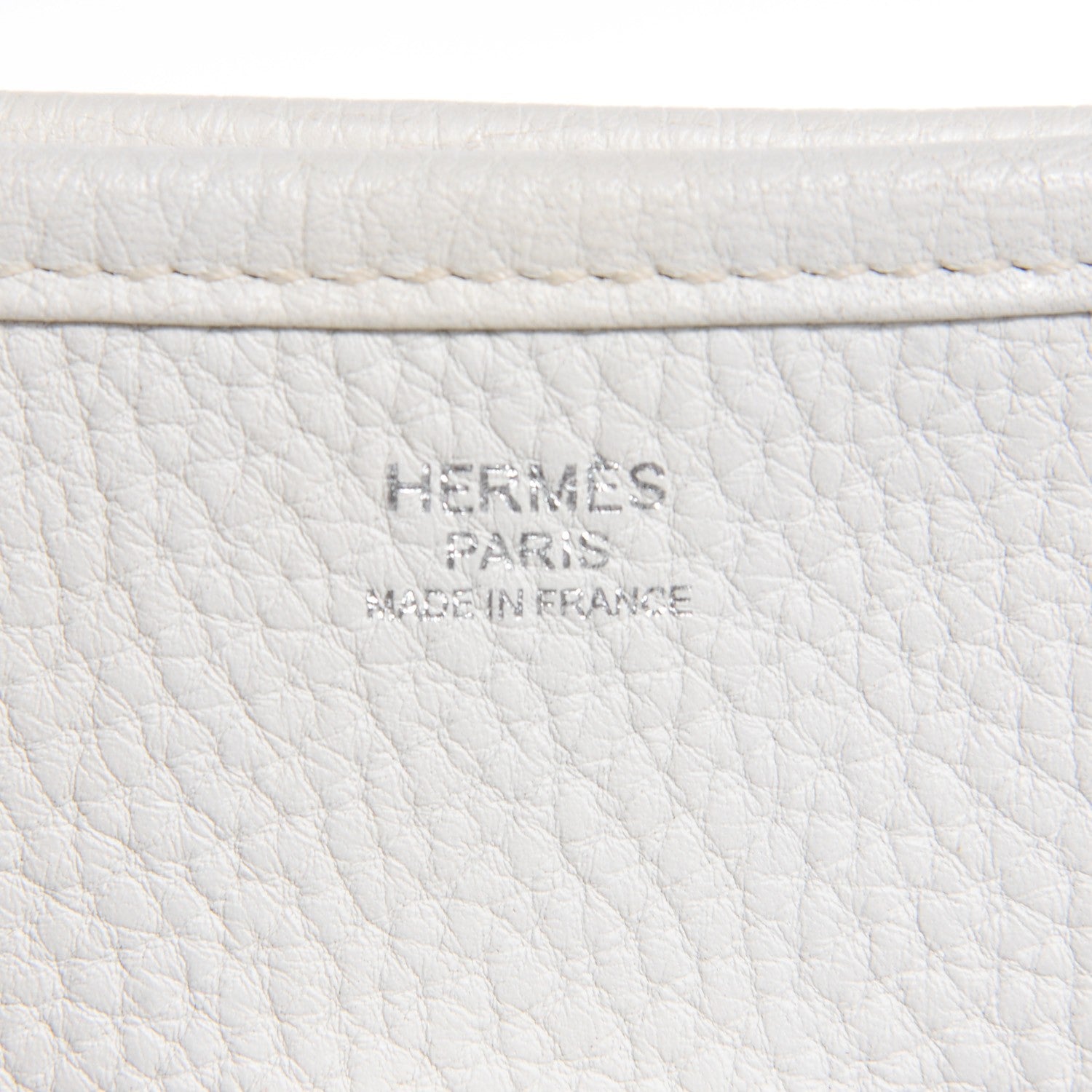 Hermes Taurillon Clemence Evelyne III GM White 11 of 15