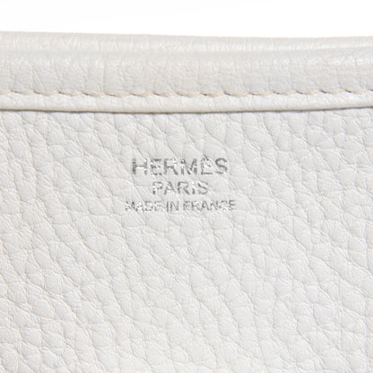 Hermes Taurillon Clemence Evelyne III GM White 11 of 15