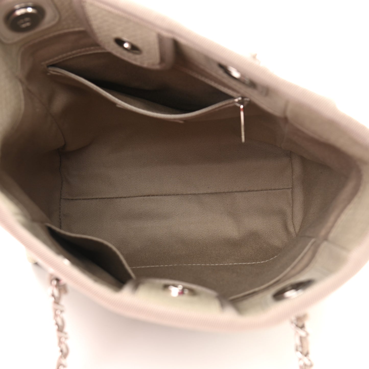 Canvas Mini Deauville Tote Beige