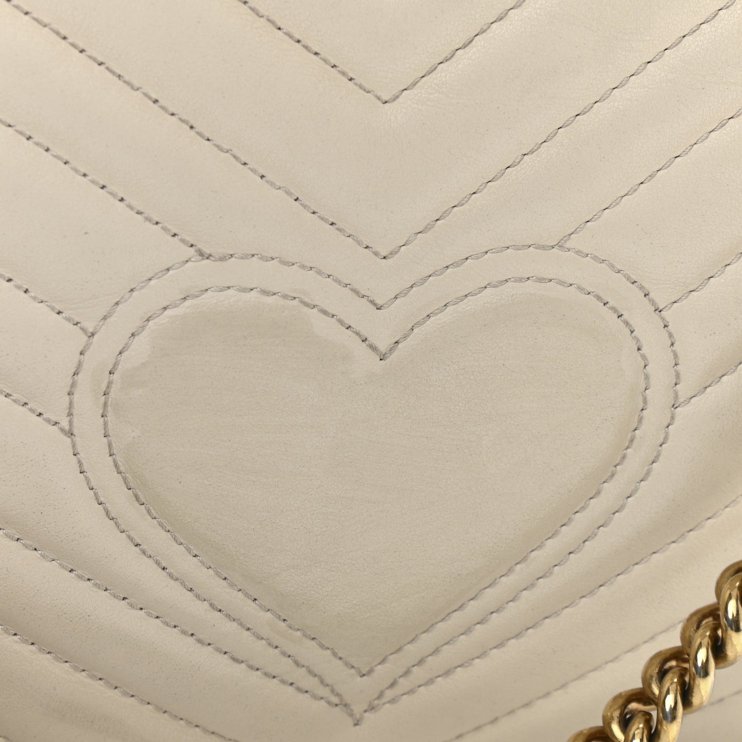 Calfskin Matelasse Small GG Marmont Shoulder Bag White