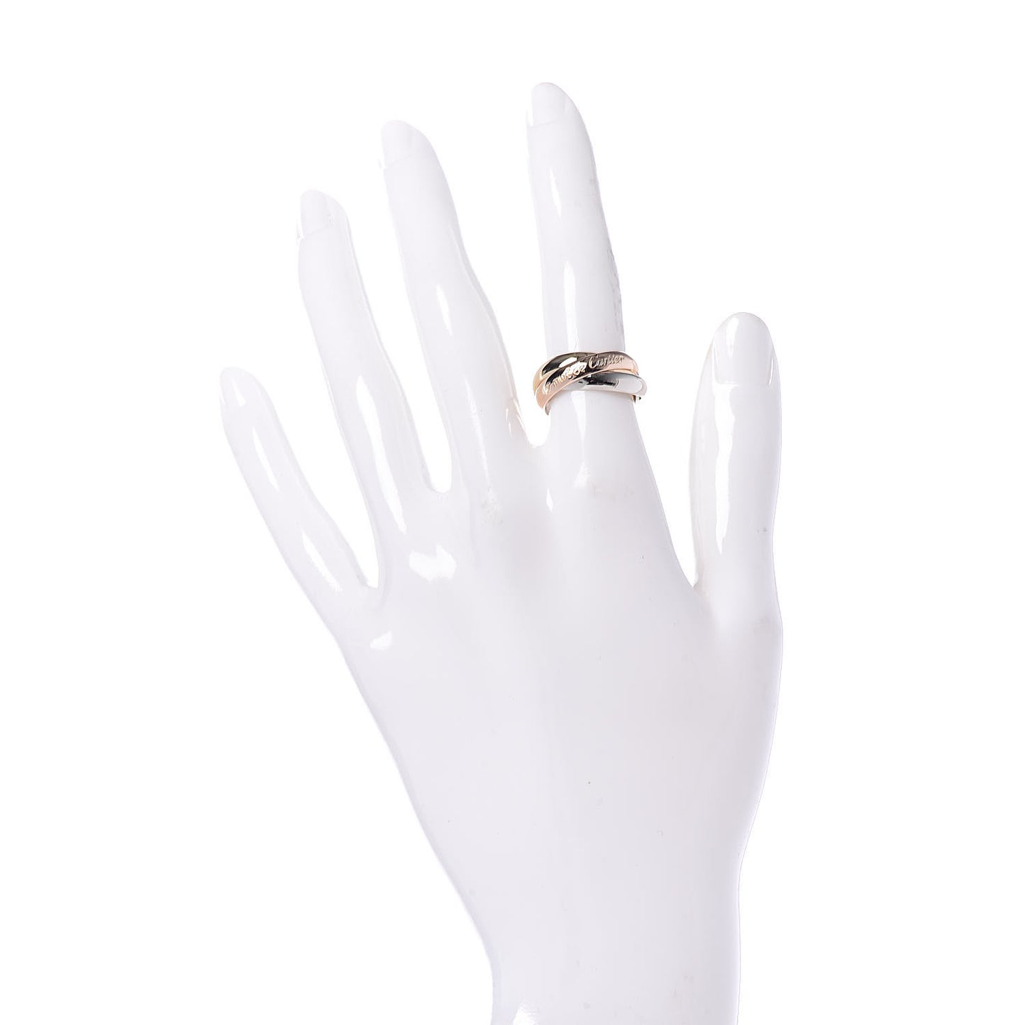 18K Pink Yellow White Gold Classic Les Must De Trinity Ring 49 4.75
