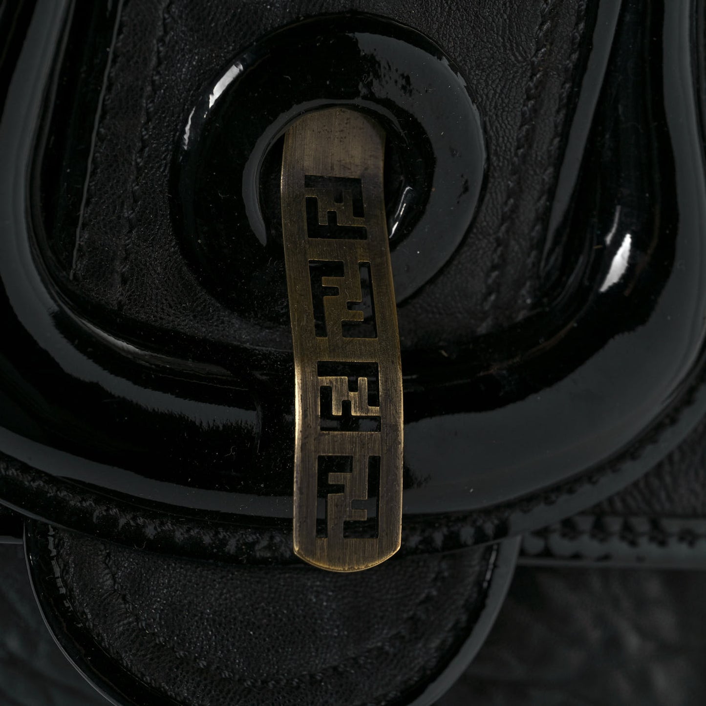 Nappa Patent Large B Bag Black