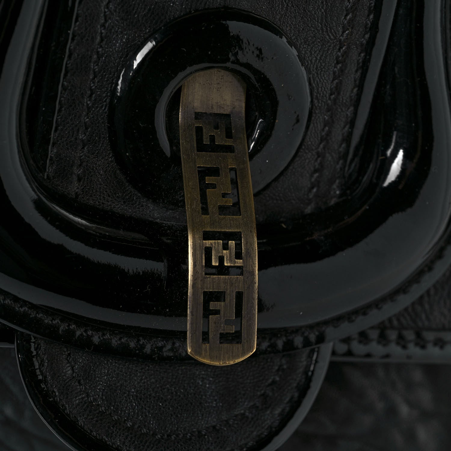 Fendi Nappa Patent Large B Bag Black 28 of 28