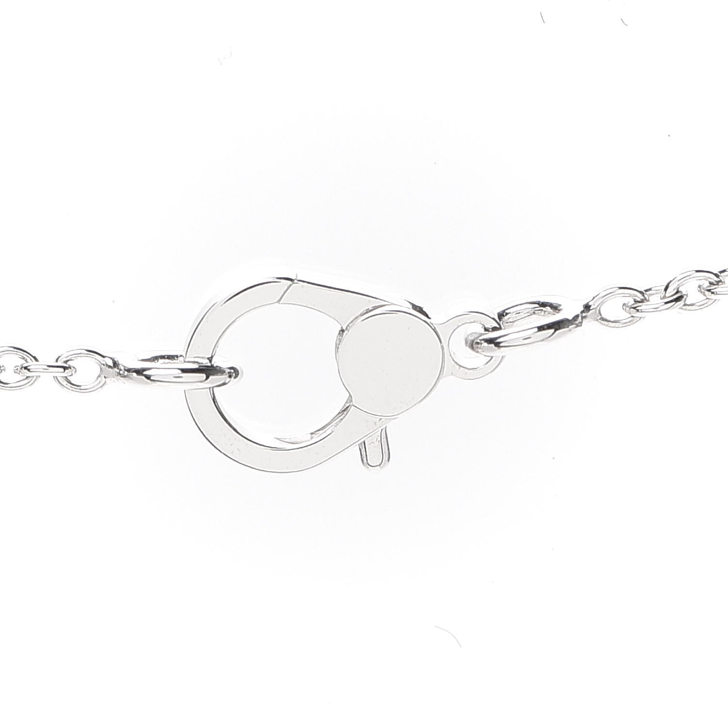 Hermes 18K White Gold Diamond Finesse Pendant Necklace 4 of 6
