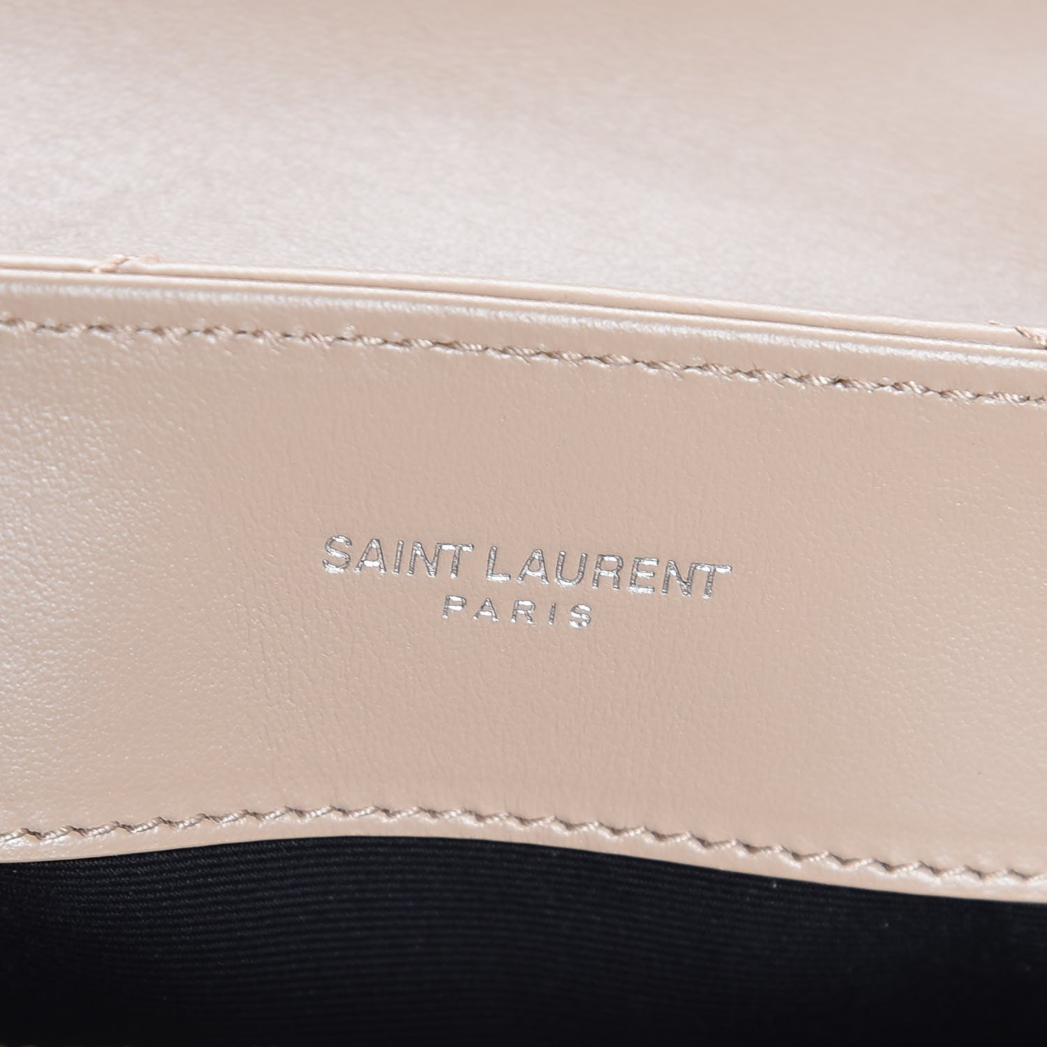 Saint Laurent Calfskin Y Quilted Monogram Small Loulou Chain Satchel Dark Beige 7 of 9