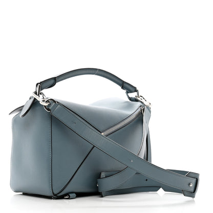 Loewe Calfskin Medium Puzzle Bag Stone Blue 3 of 9