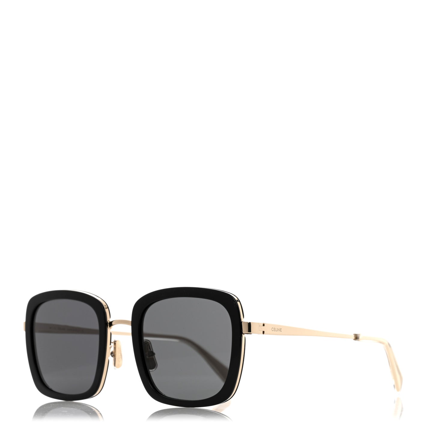 Oversized Square Metal Sunglasses CL40202U Black