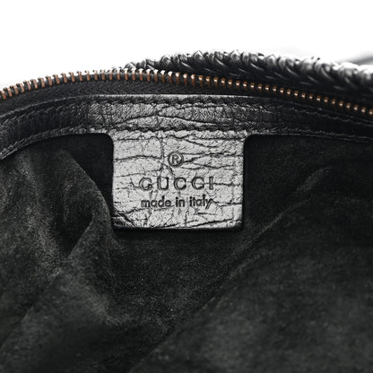 Gucci Calfskin Large Horsebit Chain Hobo Black 6 of 9