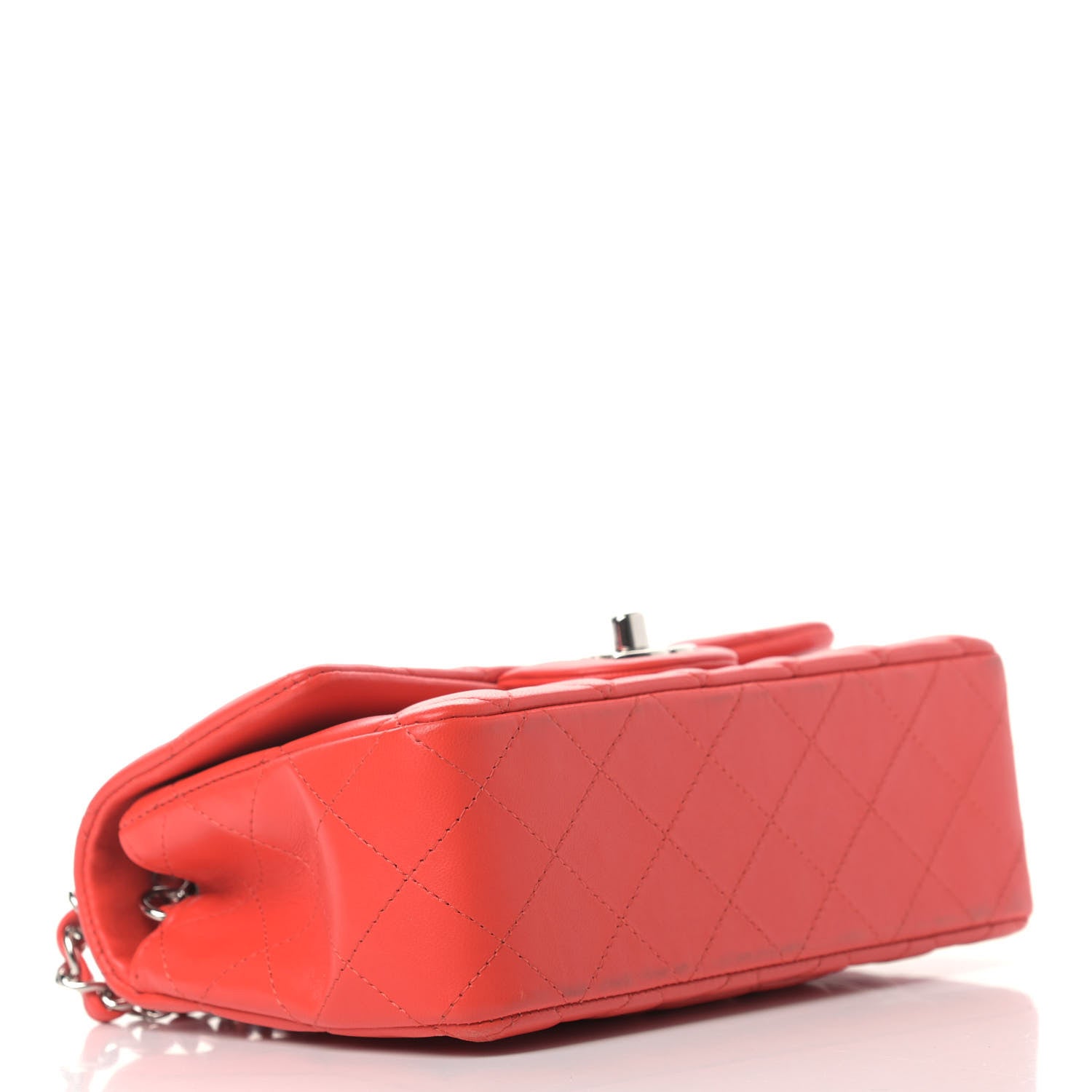 Chanel Lambskin Quilted Mini Rectangular Flap Red 4 of 14