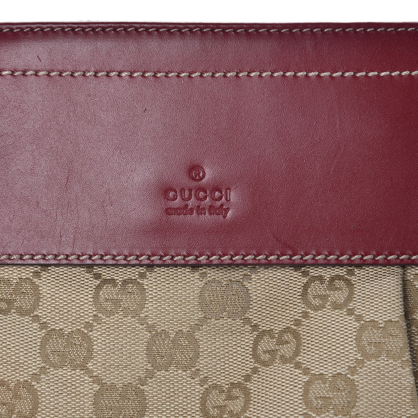 GG Monogram Web Double Pocket Belt Bag Red
