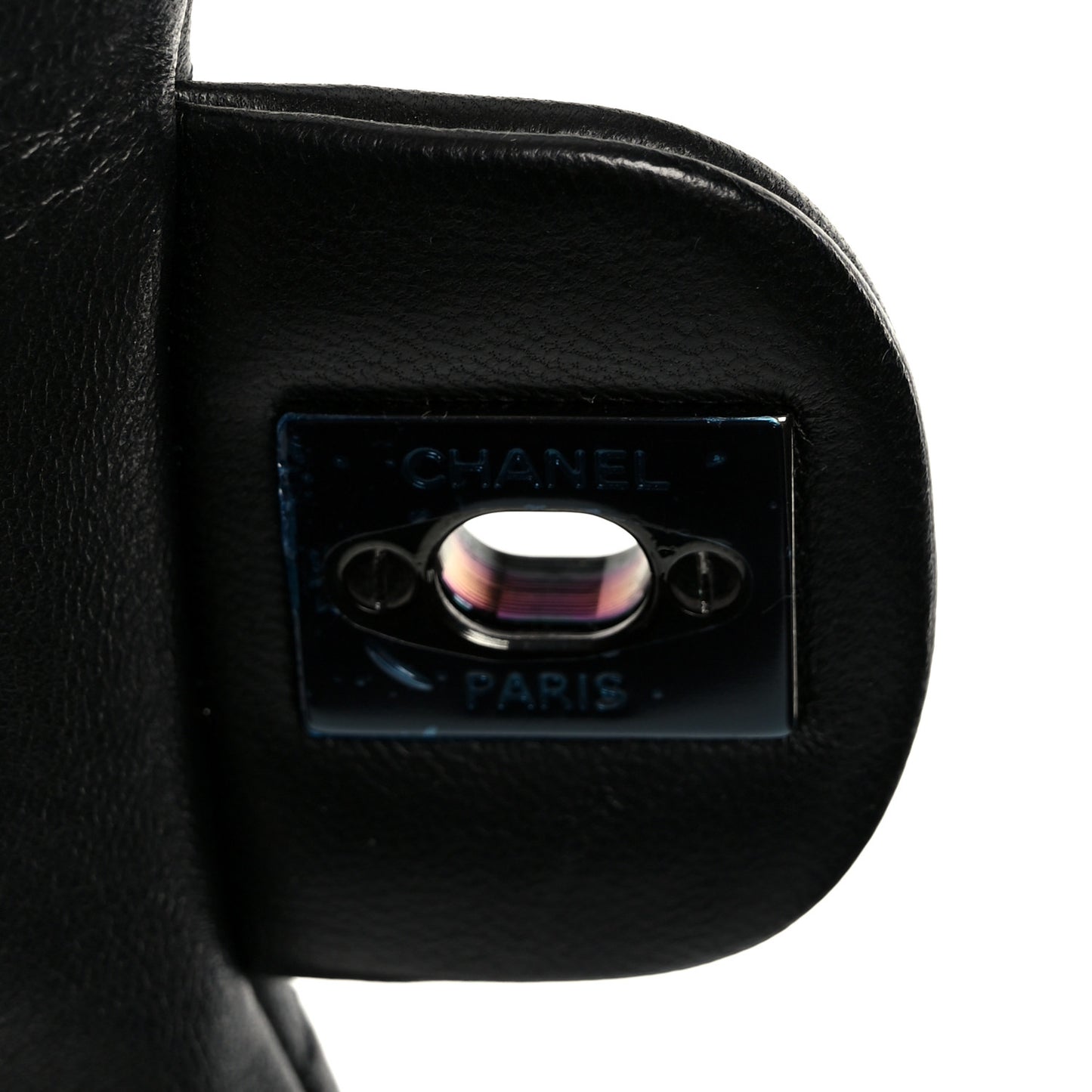 Lambskin Quilted Cockpit Flap Bag Black