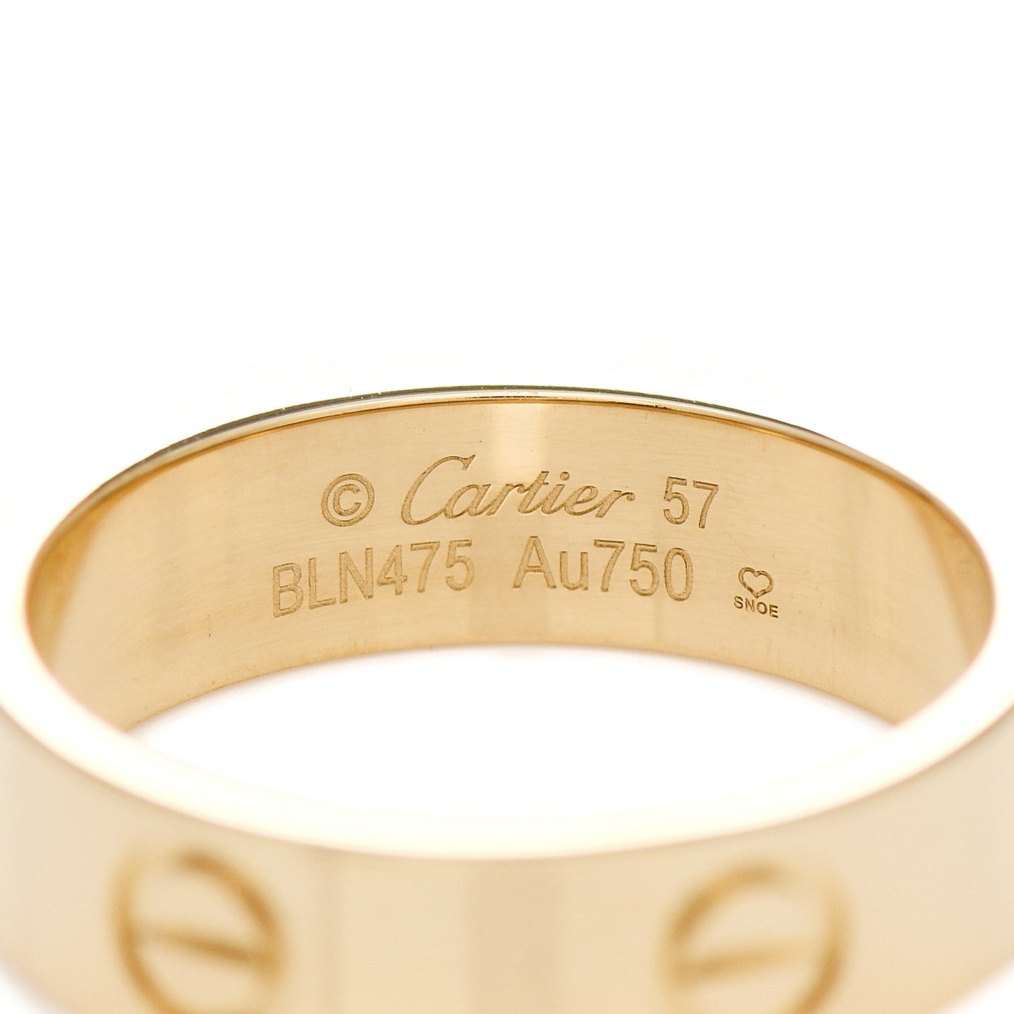18K Yellow Gold 5.5mm LOVE Ring 57 8