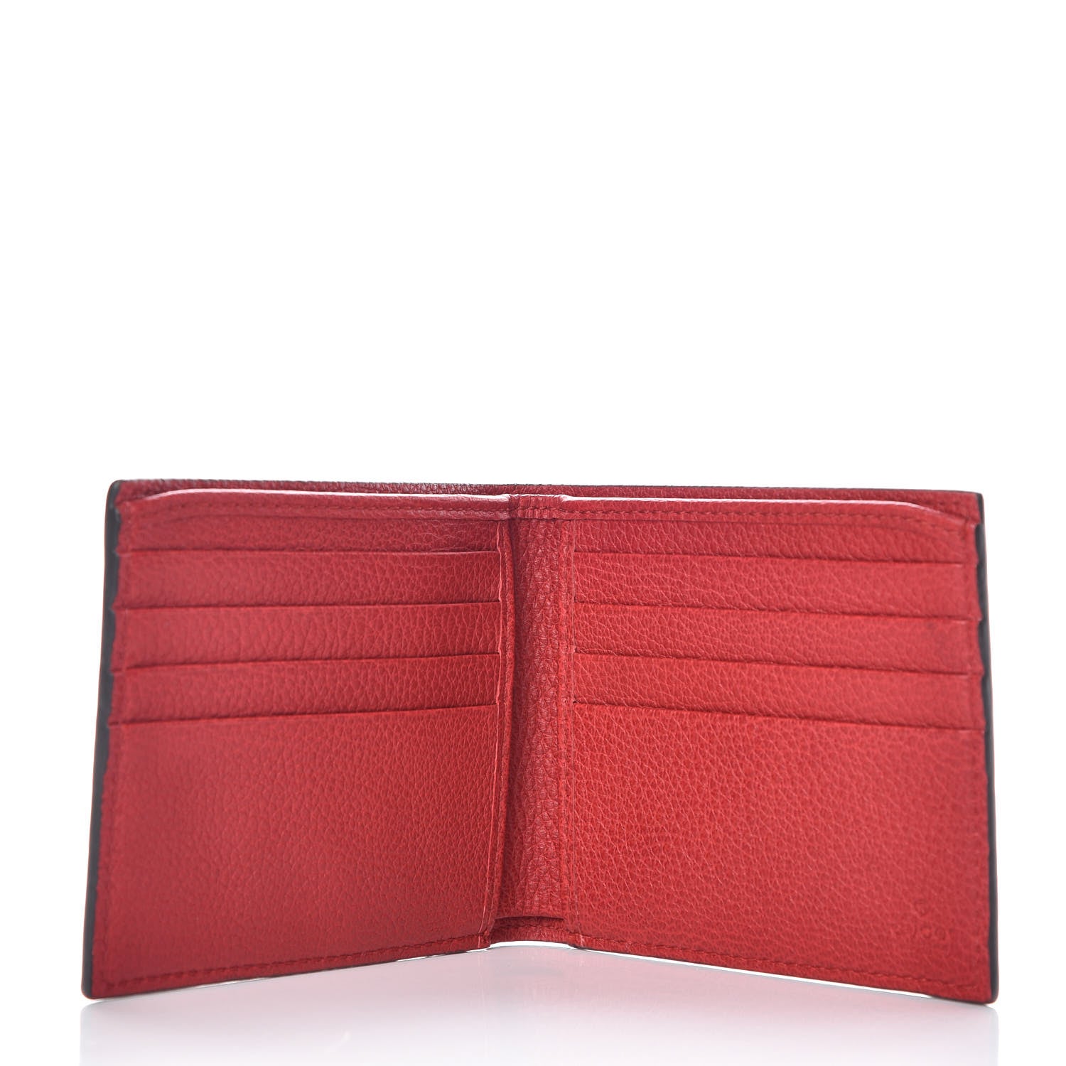 Gucci Calfskin Logo Bi-Fold Wallet Red 7 of 10