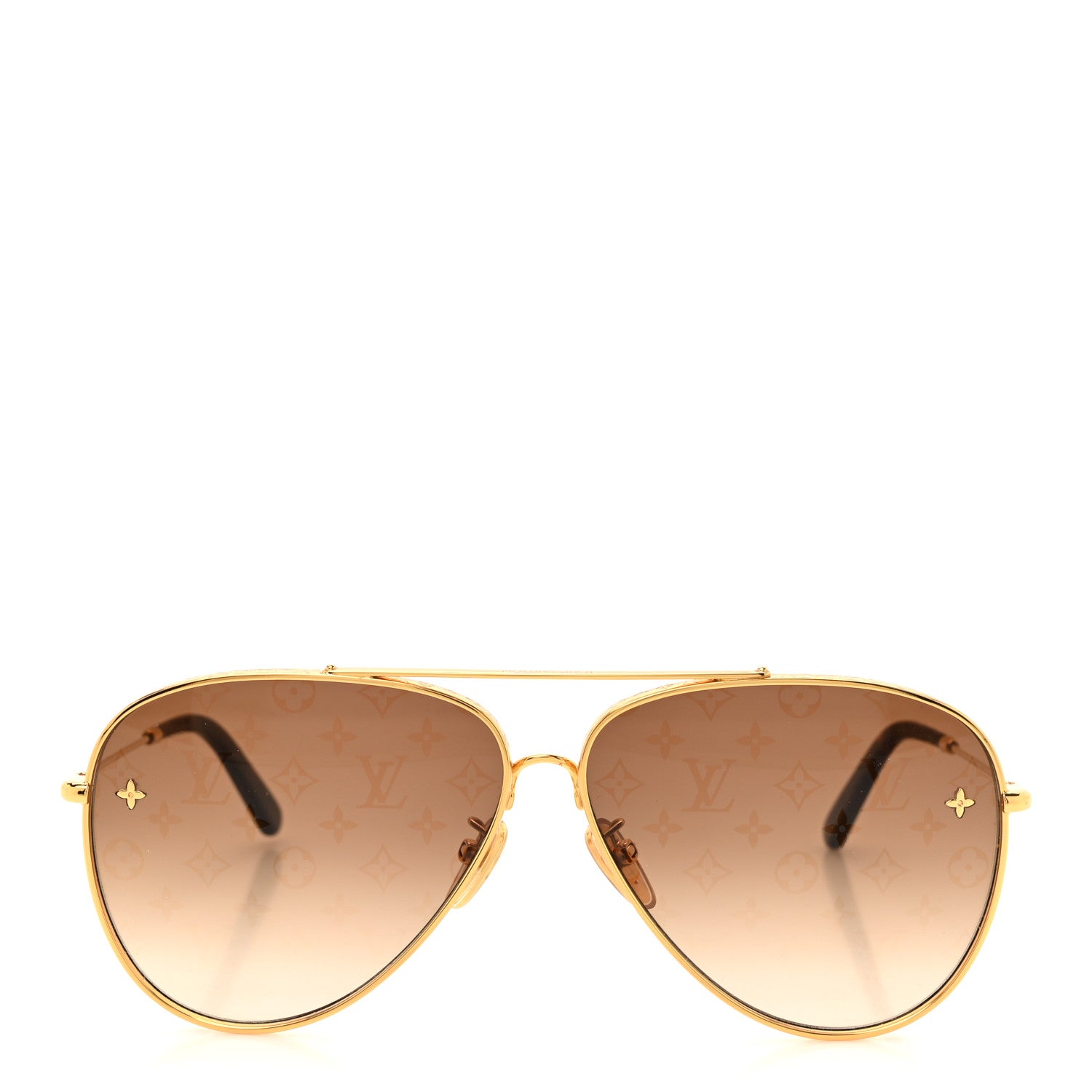 Louis Vuitton Metal The LV Pilot Sunglasses Z1620U Gradient Brown Monogram 2 of 7