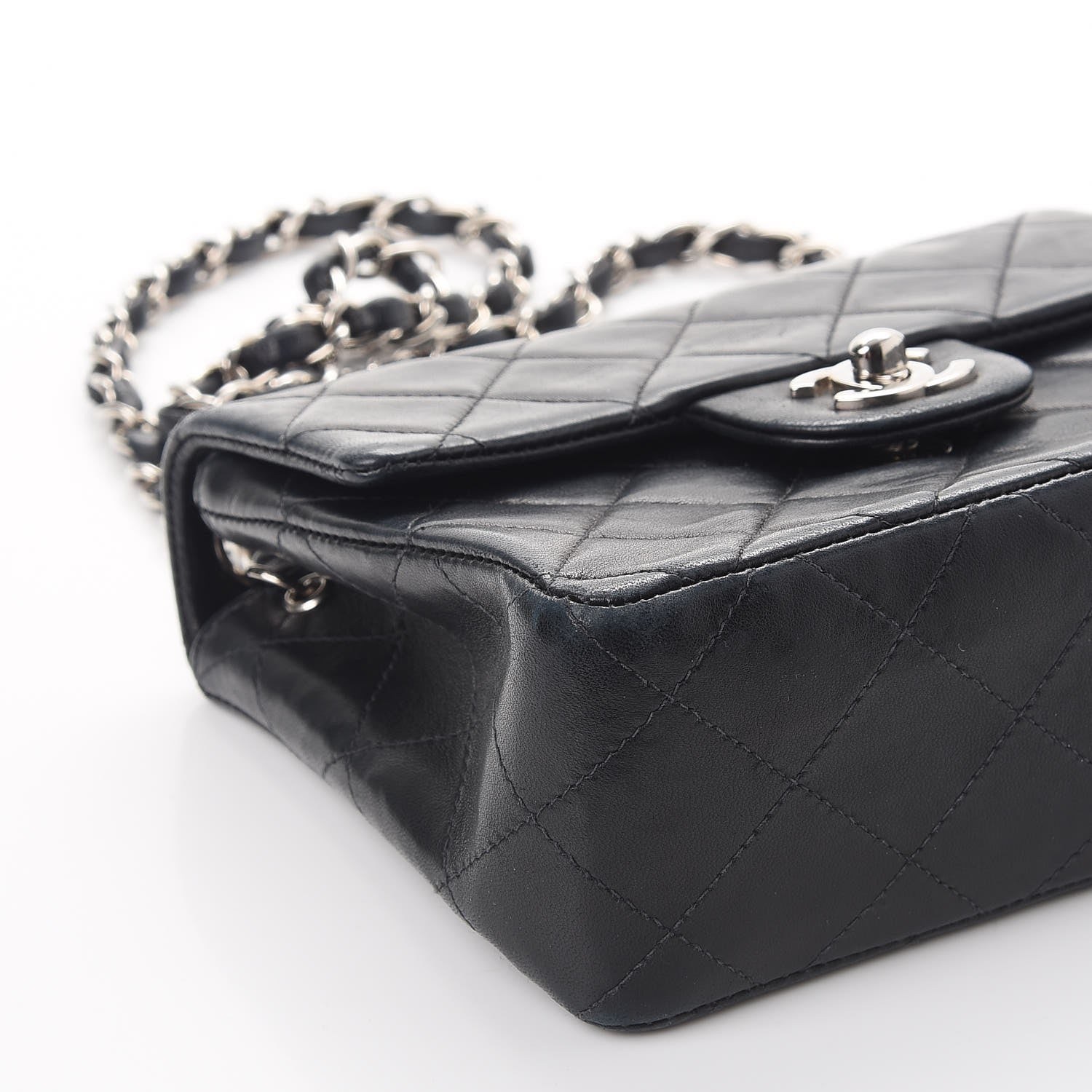 Chanel Lambskin Quilted Mini Square Flap Black 11 of 13