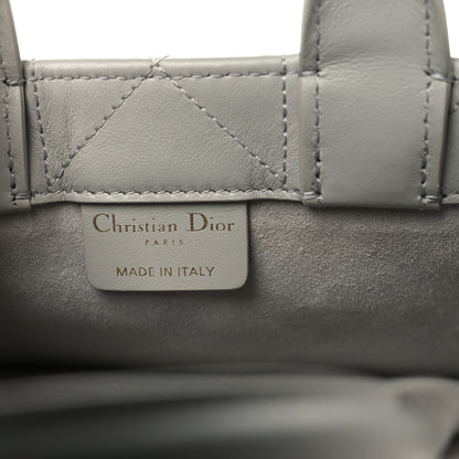 Christian Dior Calfskin Macrocannage Mini Book Tote Grey 6 of 10