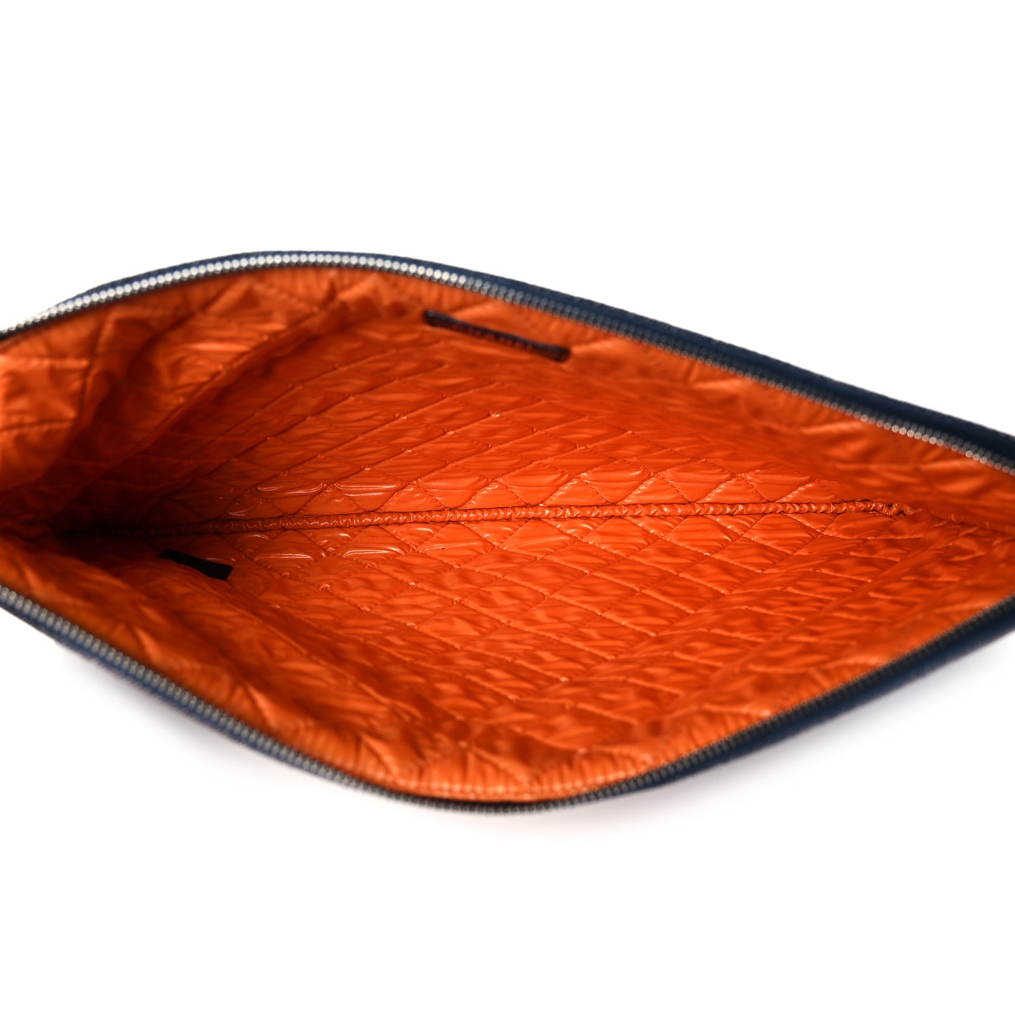 Denim Medium Deauville Pouch Clutch Blue Orange