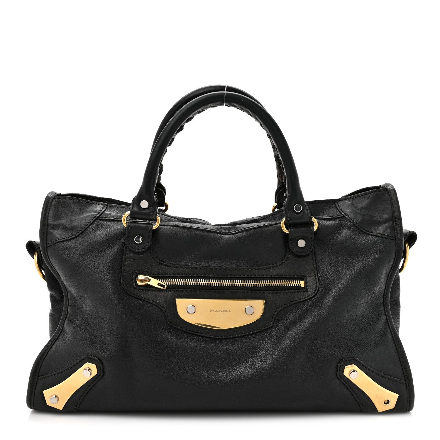 Balenciaga Veau Amp Plate Gold Hardware City Black 1 of 16