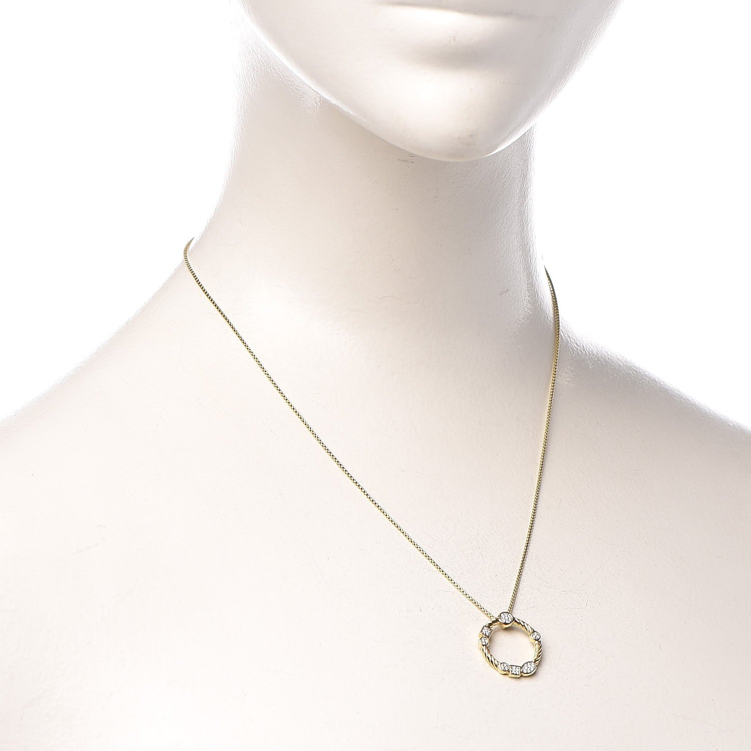David Yurman 18K Yellow Gold Diamond Confetti Necklace 2 of 6