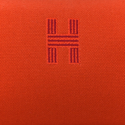 Hermes Canvas Small Bride-A-Brac Pouch Orange Burgundy 8 of 11